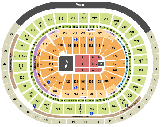 Wells Fargo Center Jingle Ball Seating Chart